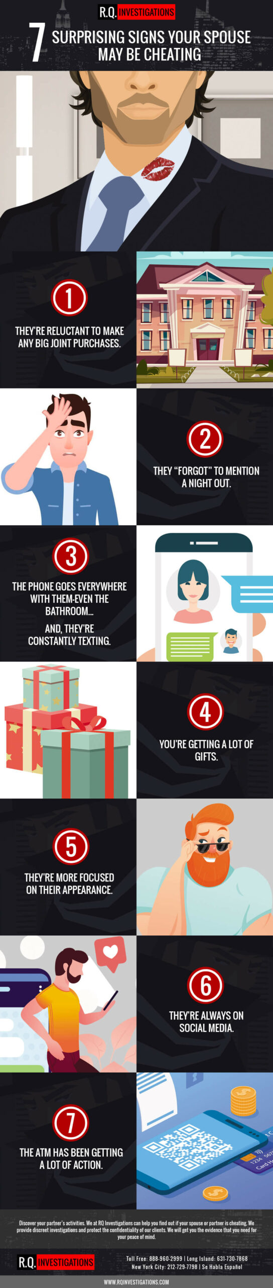 7 Surprising Signs Your Spouse-May Be Cheating RQ Private-Investigations Infographic